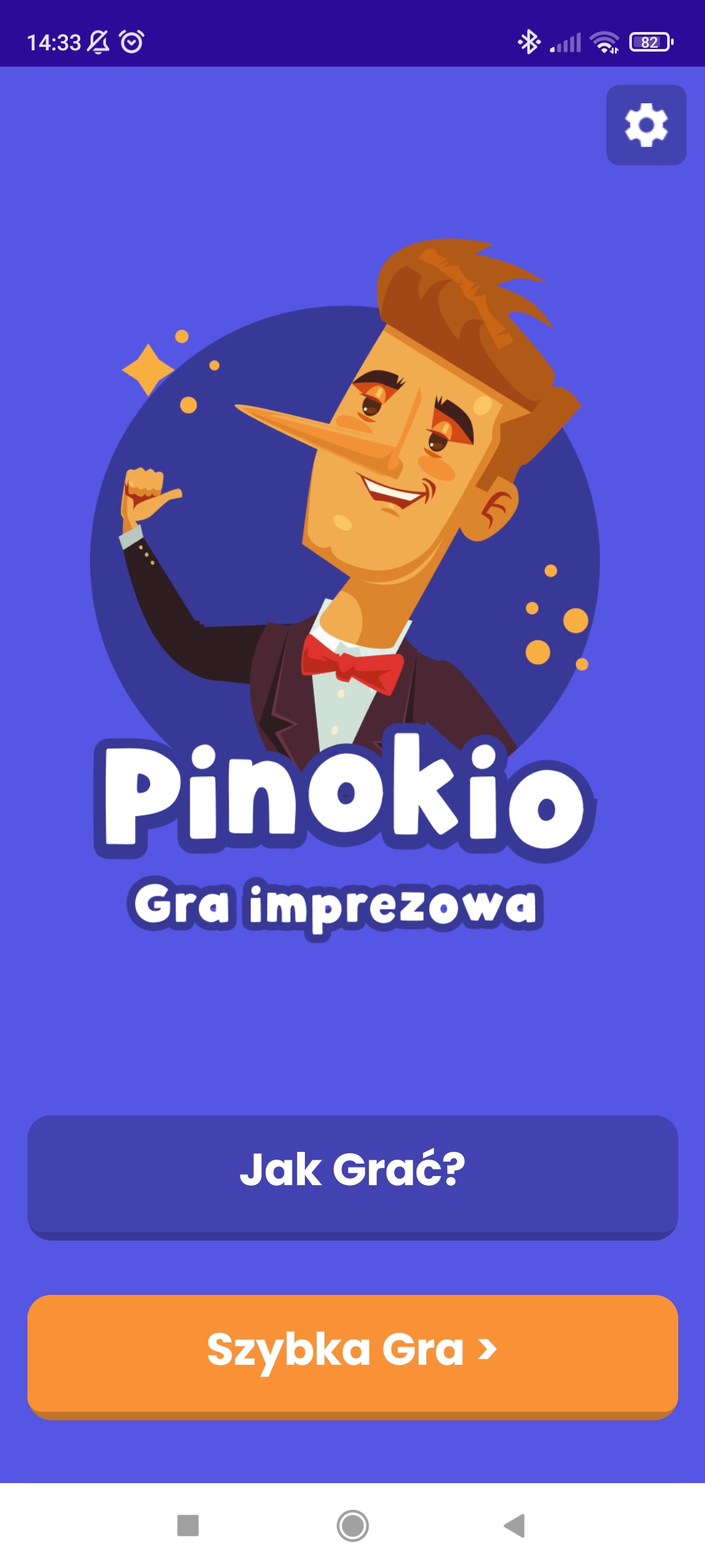 Pinokio - Gra Imprezowa na Androida Start